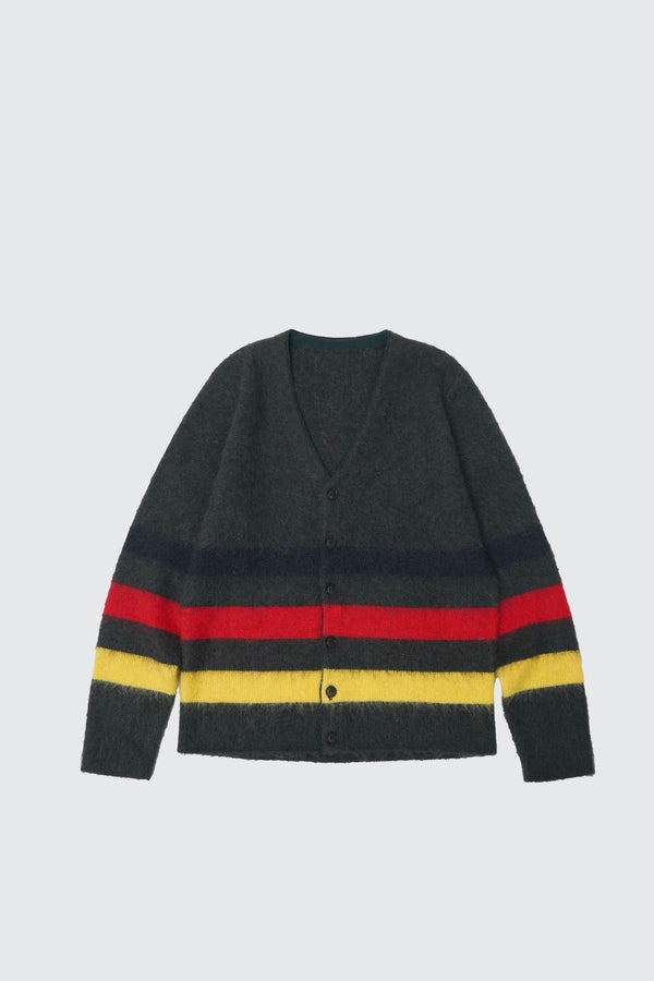 "UNKNOWN" -Mohair Shaggy Knit Cardigan-