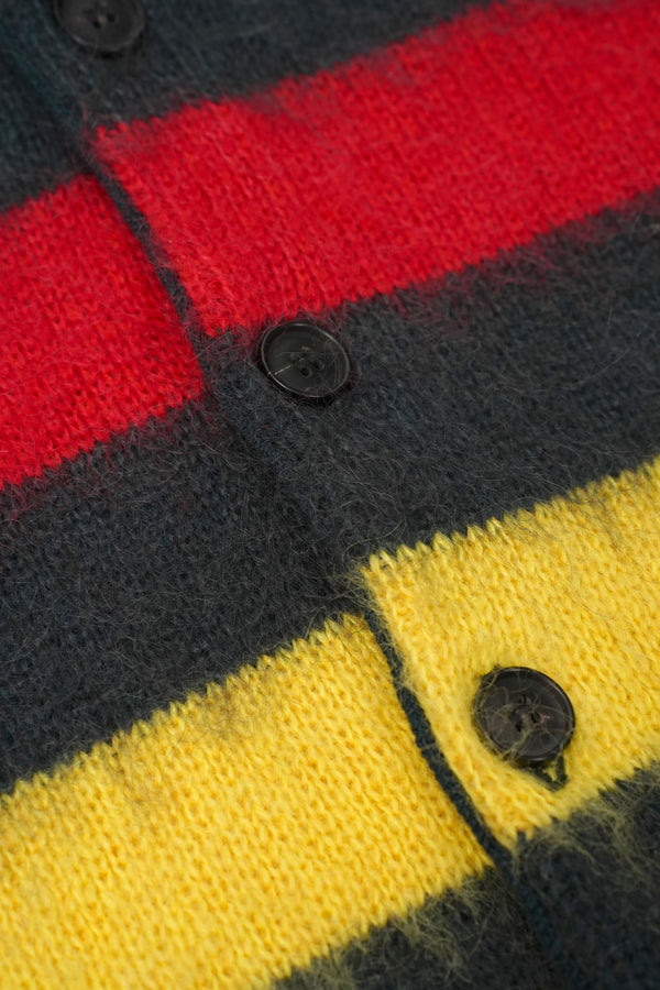 "UNKNOWN" -Mohair Shaggy Knit Cardigan-