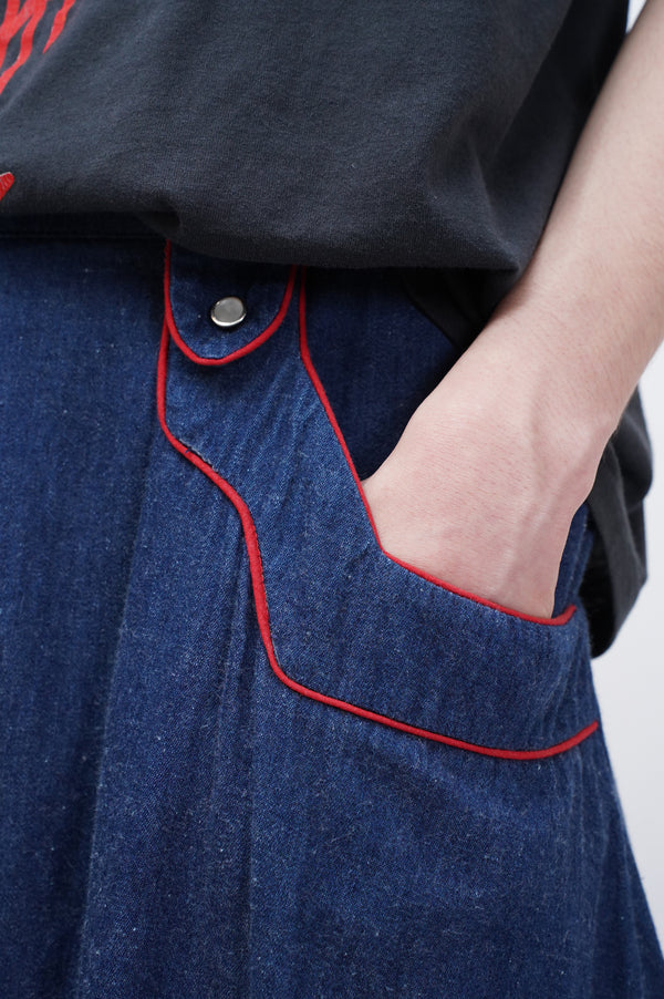 80's "BIS" -Denim Wide Shorts-