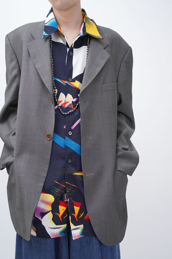 "PHAT FARM" -Car Printed Polyester S/S Shirts-