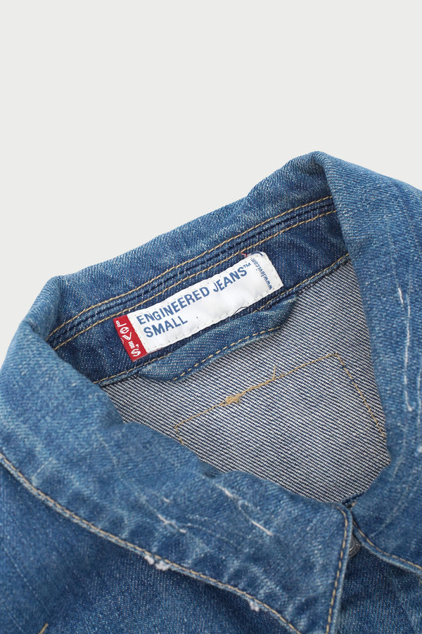 2000's EURO "Levi's ENGINEERED JEANS" -Denim Vest(Cut off)-