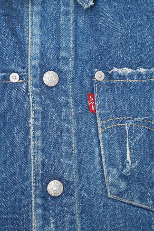 2000's EURO "Levi's ENGINEERED JEANS" -Denim Vest(Cut off)-