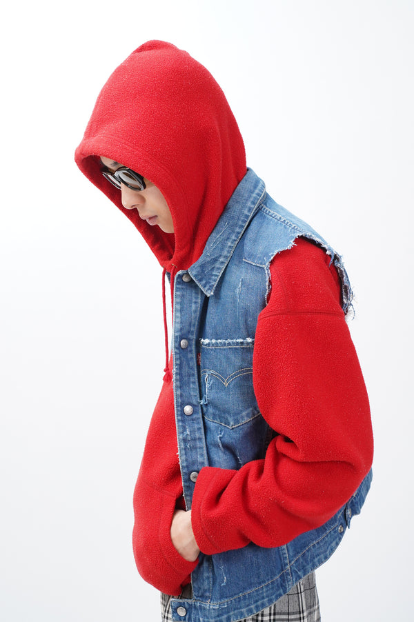2000's EURO "Levi's ENGINEERED JEANS" -Denim Vest(Cut off)-
