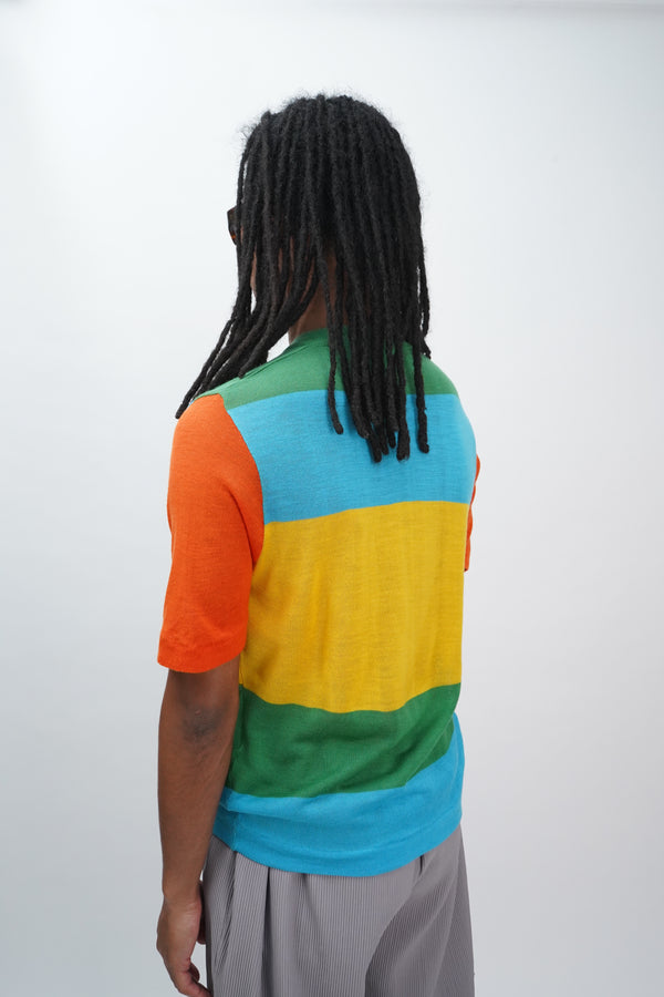 70's "Neiman-Marcus" -Border Pattern S/S Knit-