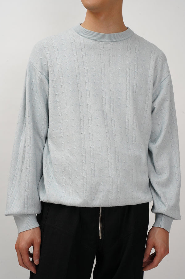 "I LEVRIERI" -Cashmere/Silk C/N Knit Sweater-