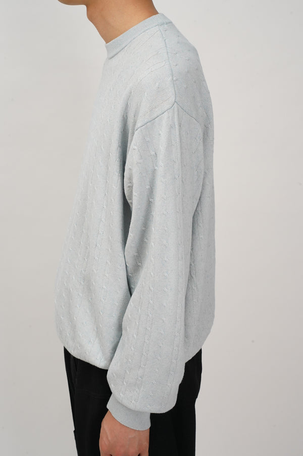 "I LEVRIERI" -Cashmere/Silk C/N Knit Sweater-