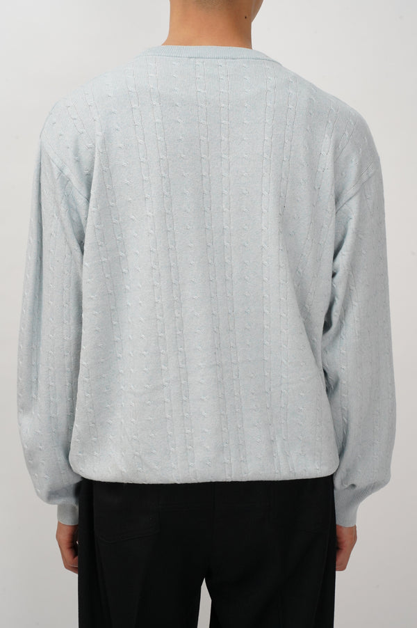 "I LEVRIERI" -Cashmere/Silk C/N Knit Sweater-