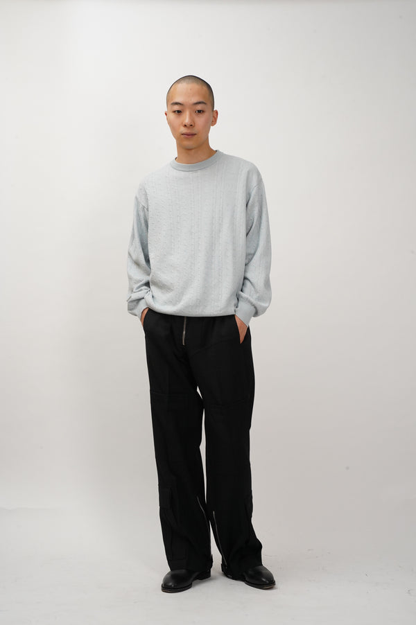 "I LEVRIERI" -Cashmere/Silk C/N Knit Sweater-