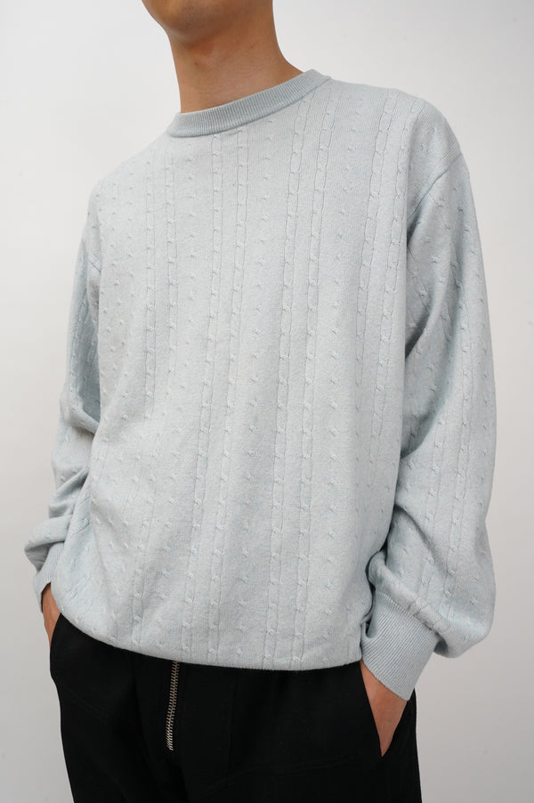 "I LEVRIERI" -Cashmere/Silk C/N Knit Sweater-