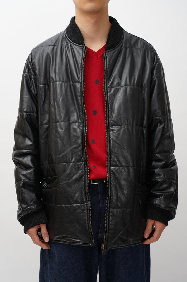 "SULKA" -Leather Padded Jacket-