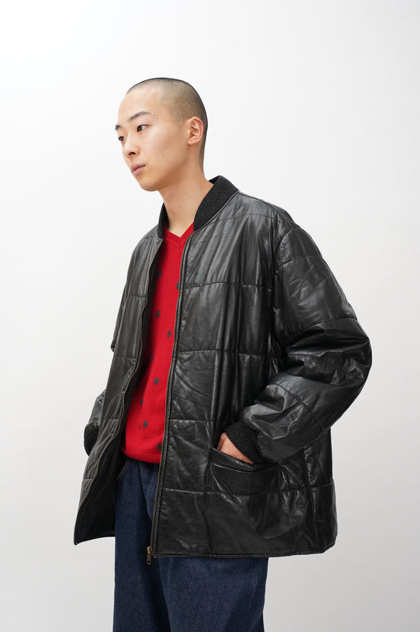 "SULKA" -Leather Padded Jacket-