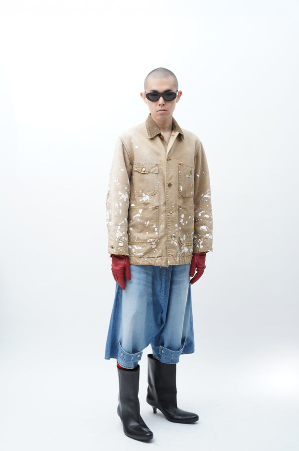 80's "Carhartt" -Blanket Liner Duck Chore Coat (Painted)-