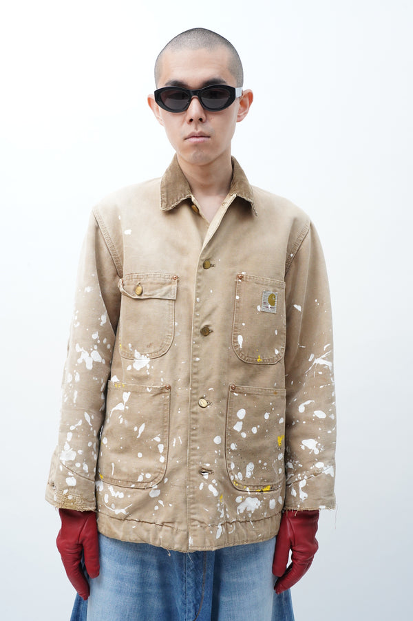 80's "Carhartt" -Blanket Liner Duck Chore Coat (Painted)-