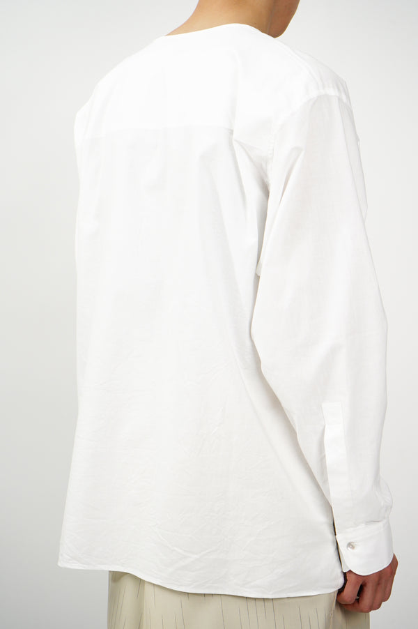 W.B.SMITH -Cambric Henry Neck Shirt-