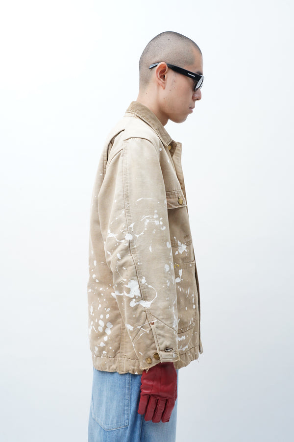 80's "Carhartt" -Blanket Liner Duck Chore Coat (Painted)-