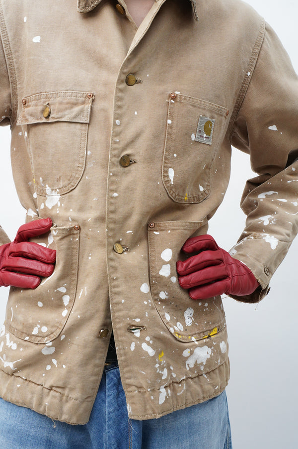 80's "Carhartt" -Blanket Liner Duck Chore Coat (Painted)-