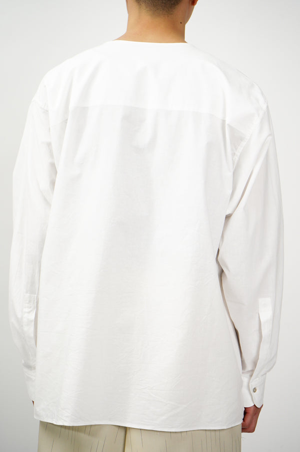 W.B.SMITH -Cambric Henry Neck Shirt-