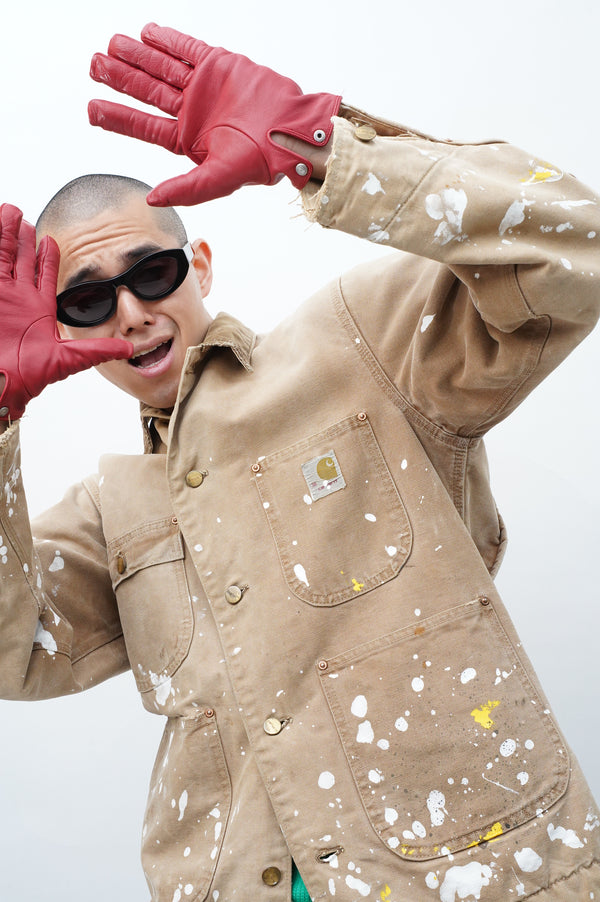 80's "Carhartt" -Blanket Liner Duck Chore Coat (Painted)-