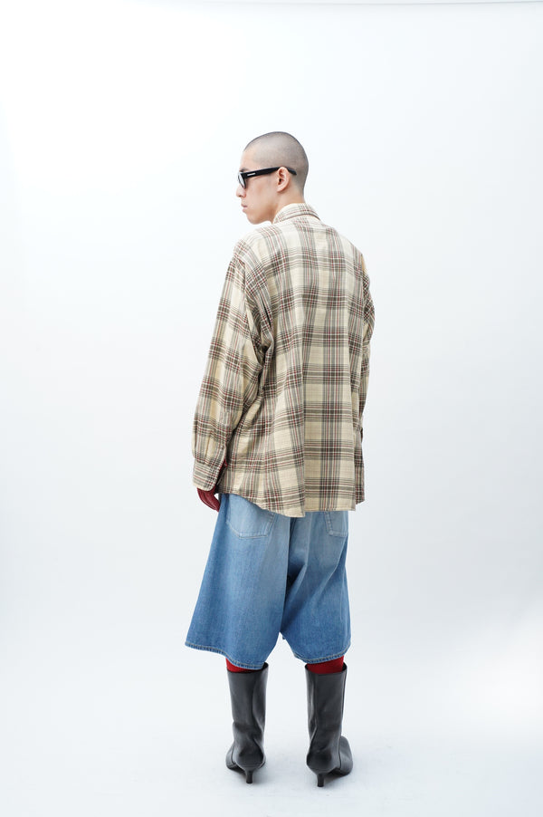 "WILLIS&GEIGER" -Check Pattern Cotton / Wool L/S Shirts-