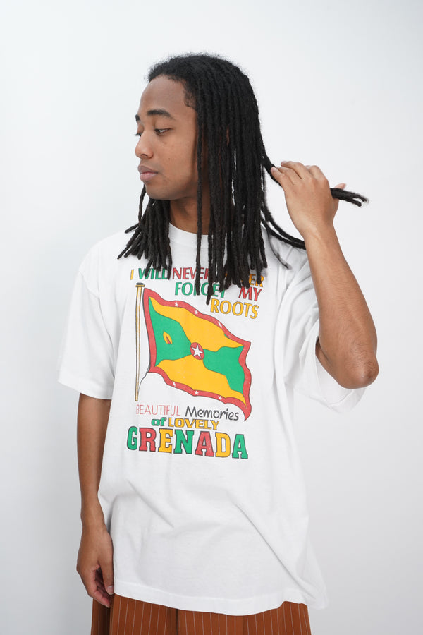 80's "UNKNOWN" -"GRENADA" Print S/S Tee-
