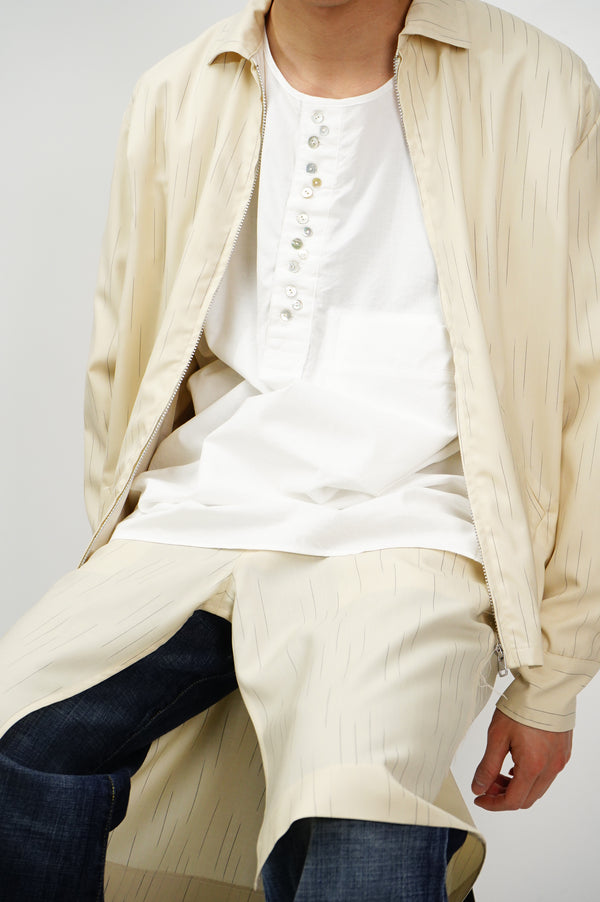 W.B.SMITH -Cambric Henry Neck Shirt-