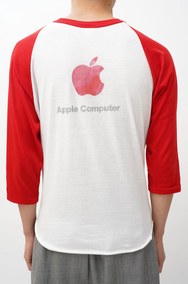 80'S "apple" -"Macintosh Picasso Style" Logo Printed Raglan Tee-