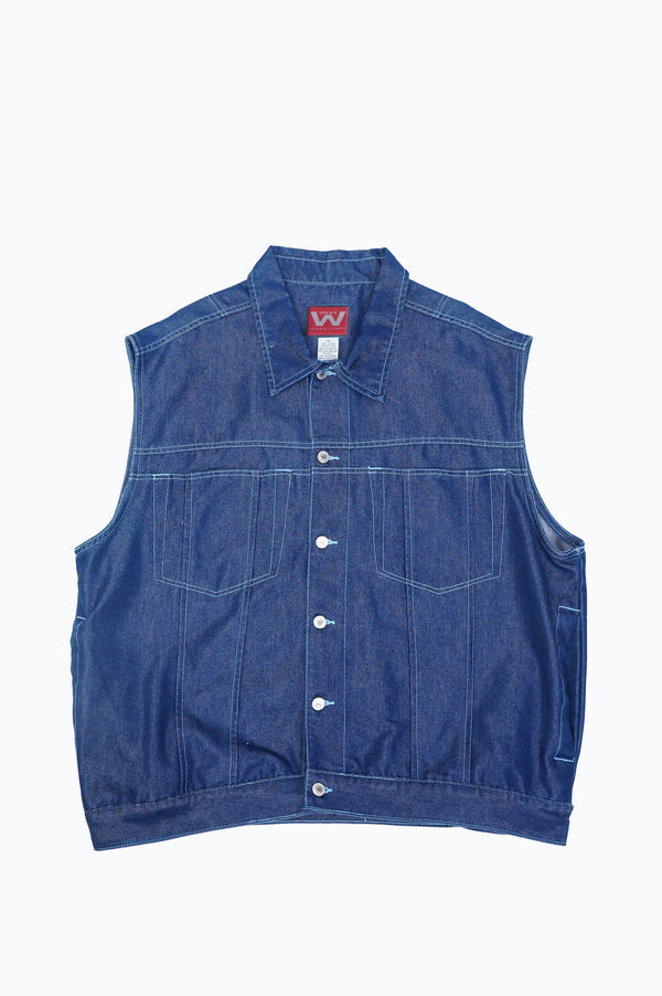 "WEBS JEANS" -Shiny Denim Big Vest-
