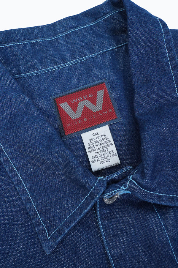"WEBS JEANS" -Shiny Denim Big Vest-