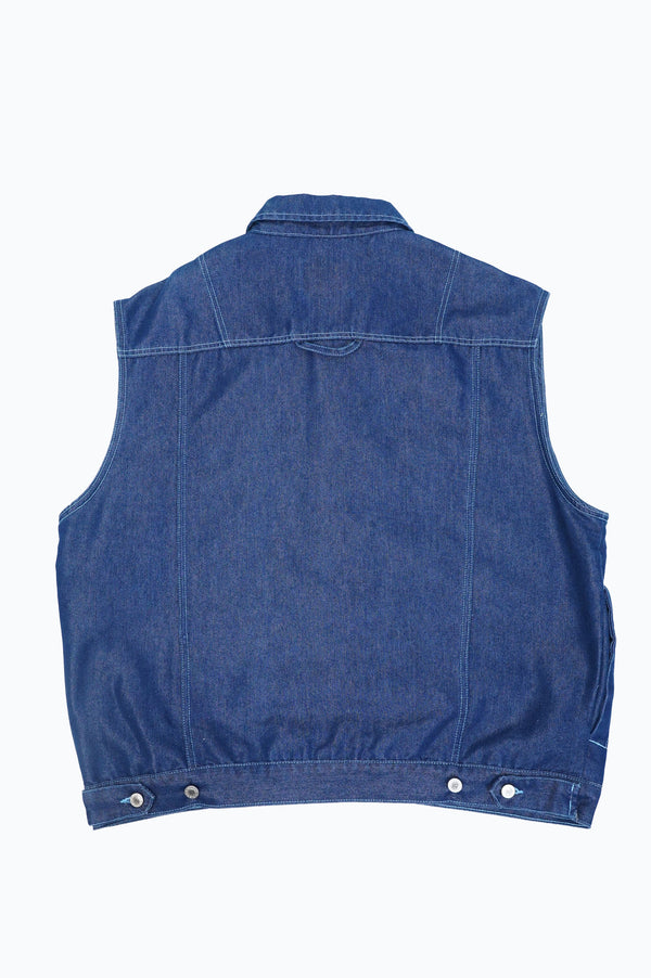 "WEBS JEANS" -Shiny Denim Big Vest-