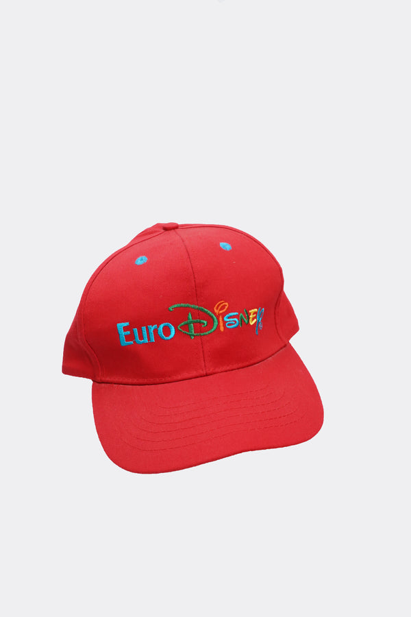 90's "Disney" -"EURO DISNEY" Logo Embroidery 6 Panel Cap-