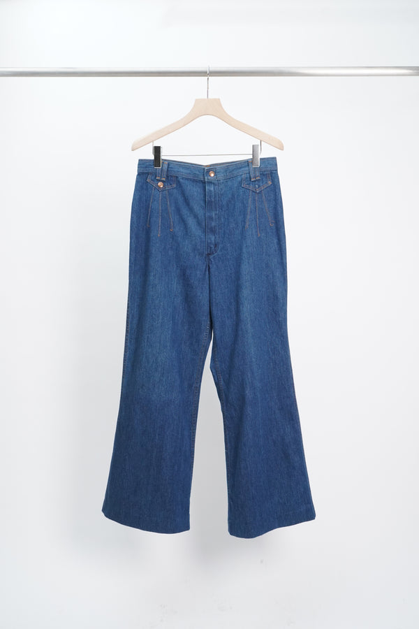 70's "Wrangler" -Wide Flare Denim Pants-