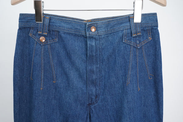 70's "Wrangler" -Wide Flare Denim Pants-