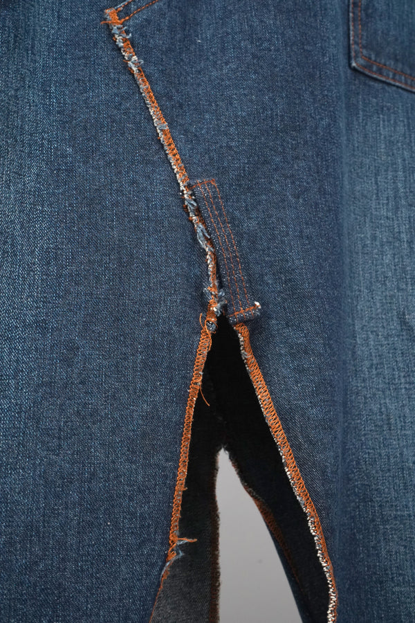90's "JPG. JEAN'S" -Painter Design Denim Skirt-