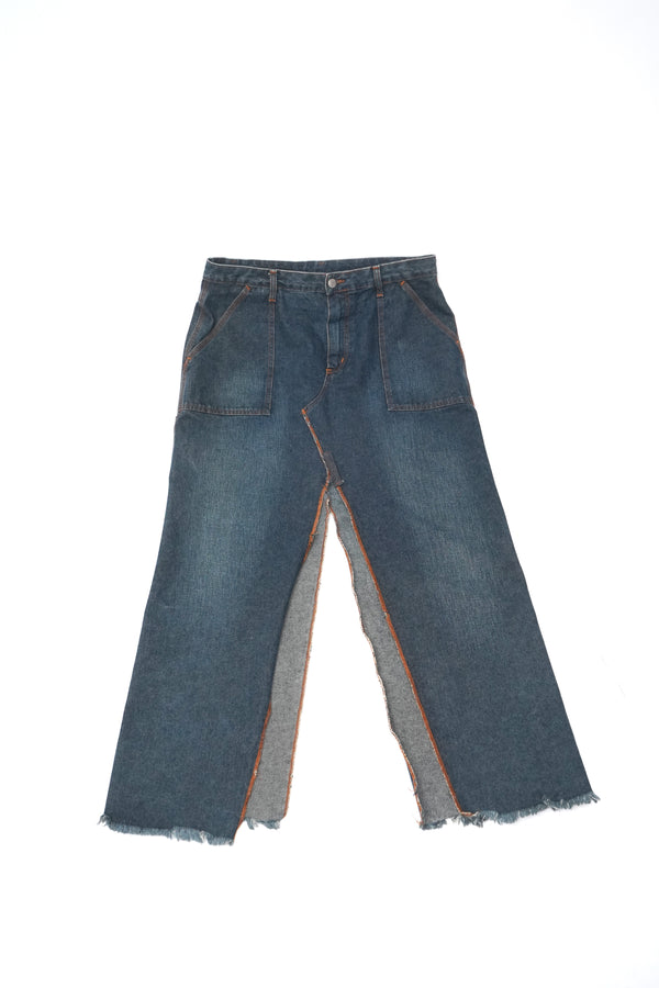 90's "JPG. JEAN'S" -Painter Design Denim Skirt-