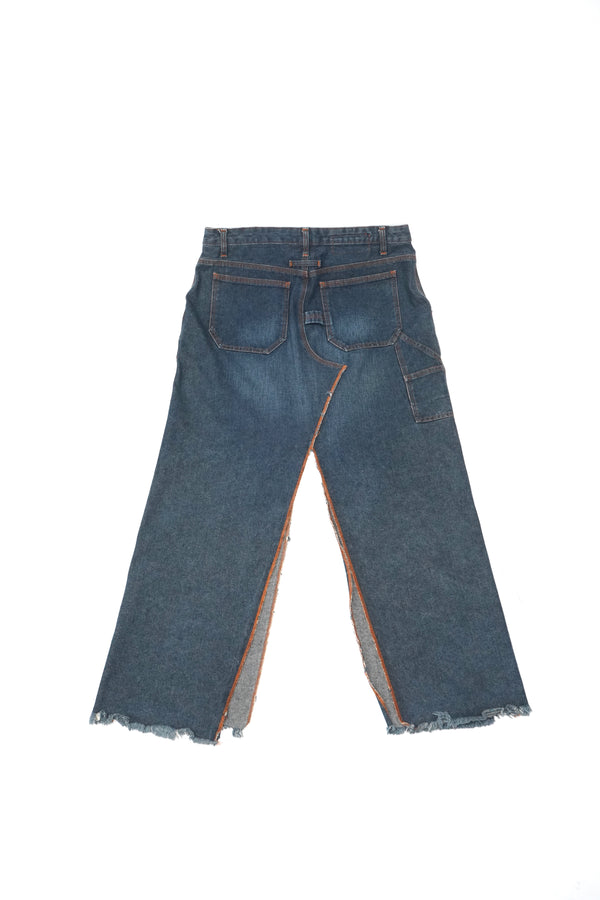 90's "JPG. JEAN'S" -Painter Design Denim Skirt-
