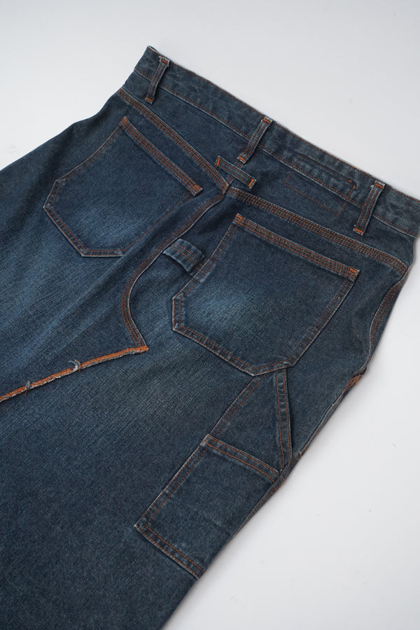 90's "JPG. JEAN'S" -Painter Design Denim Skirt-