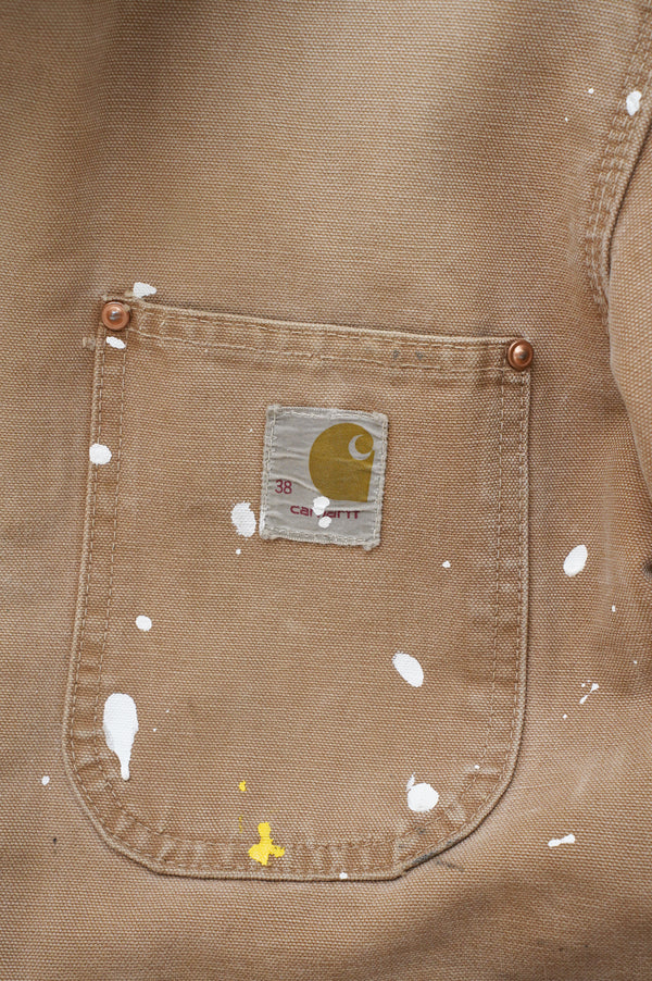 80's "Carhartt" -Blanket Liner Duck Chore Coat (Painted)-