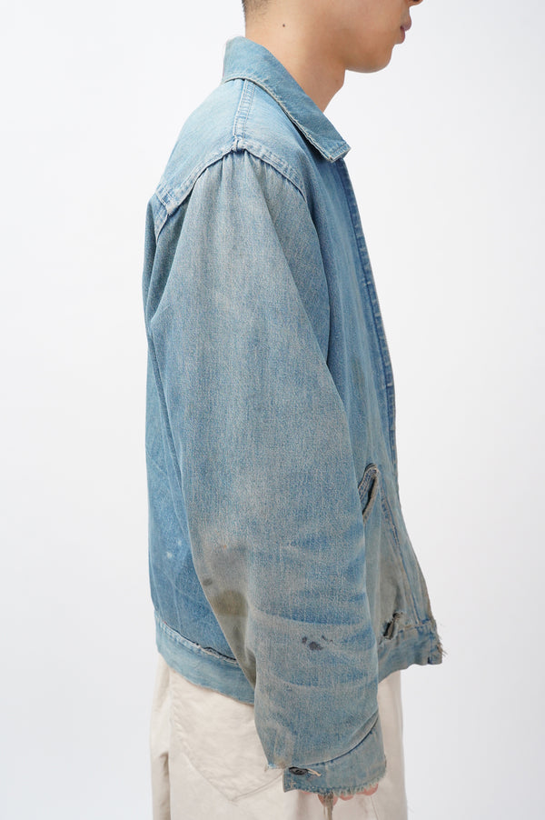70's "BIG SMITH" -Quilting Liner Denim Zip Jacket-