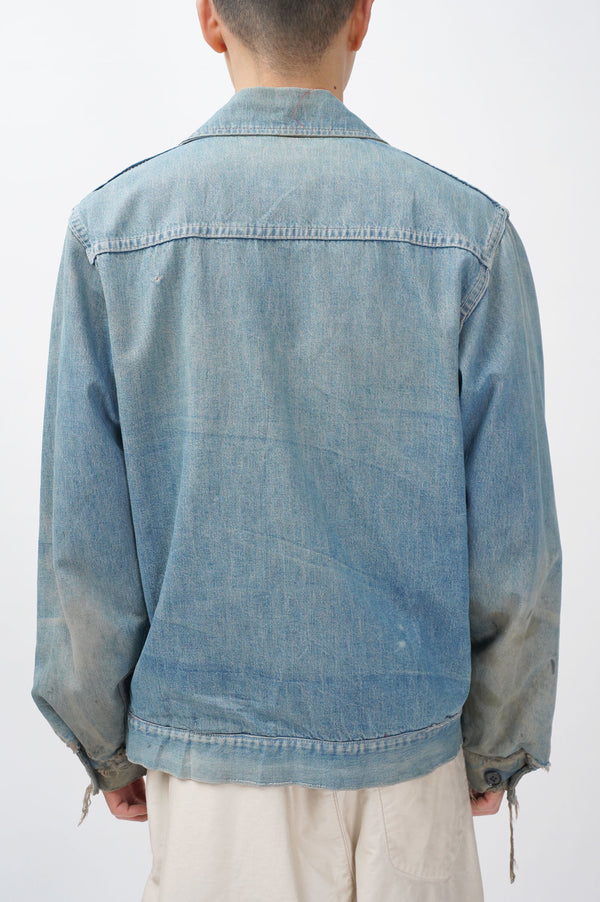70's "BIG SMITH" -Quilting Liner Denim Zip Jacket-