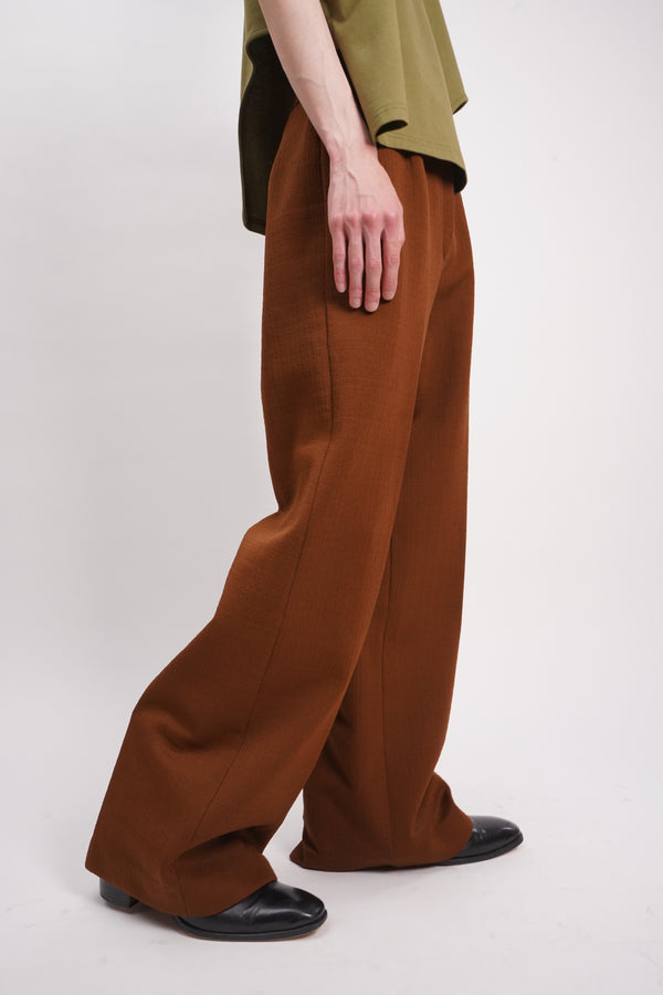 70's "UNKNOWN" -Polyester Flare Easy Pants-