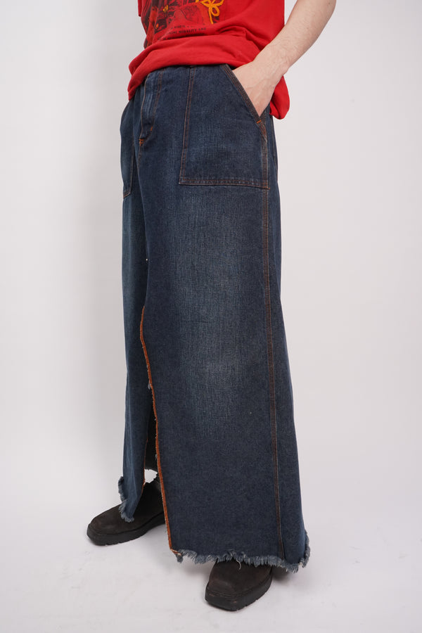 90's "JPG. JEAN'S" -Painter Design Denim Skirt-