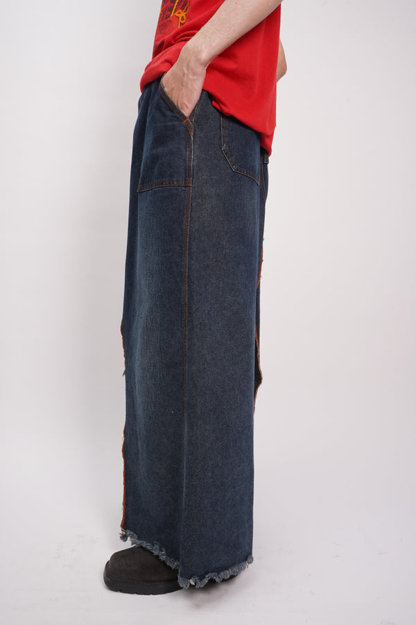 90's "JPG. JEAN'S" -Painter Design Denim Skirt-