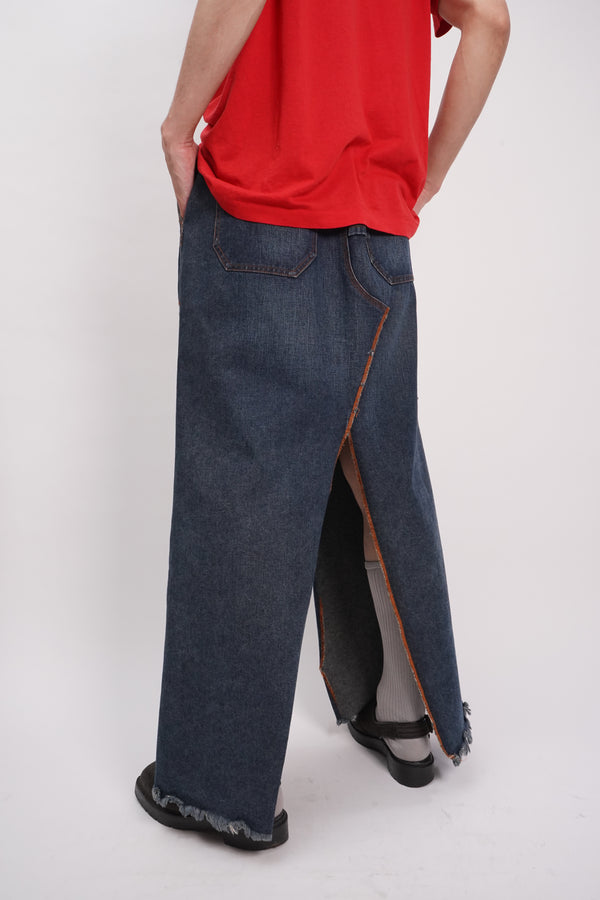 90's "JPG. JEAN'S" -Painter Design Denim Skirt-
