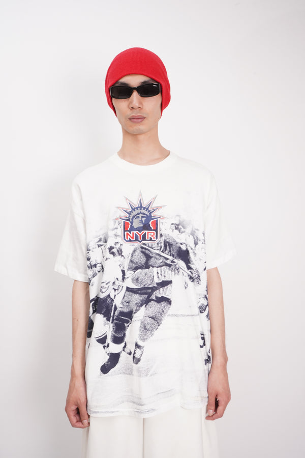 90's "New York Rangers" -All Over Print S/S Tee-