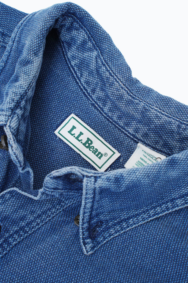 90's "L.L. Bean" -Indigo Canvas L/S B.D. Shirt-