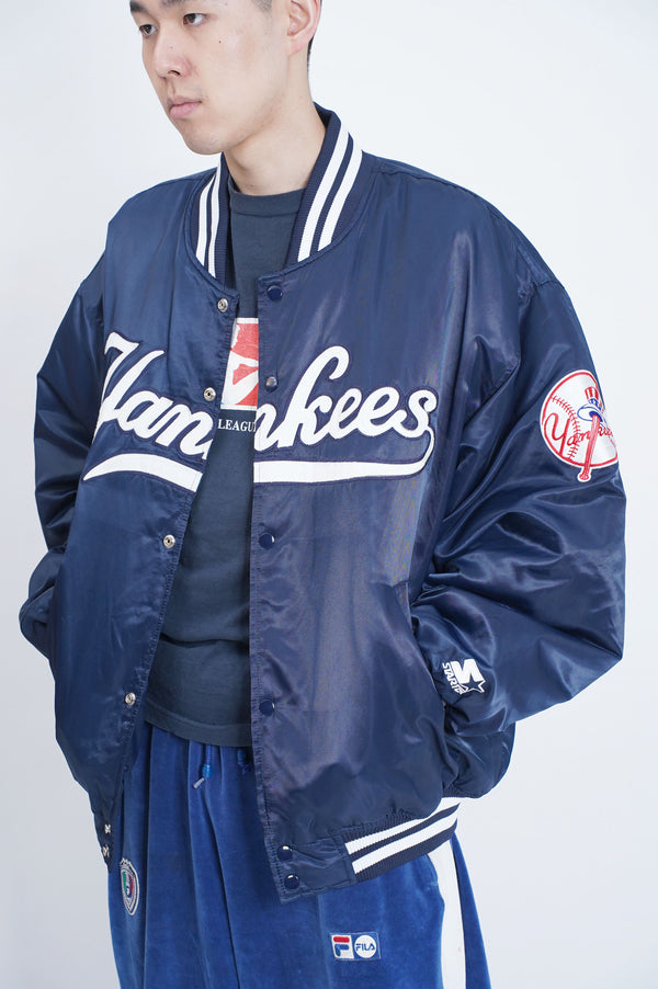 90's "STARTER" -"NEW YORK YANKEES" Padded Studium Jacket-