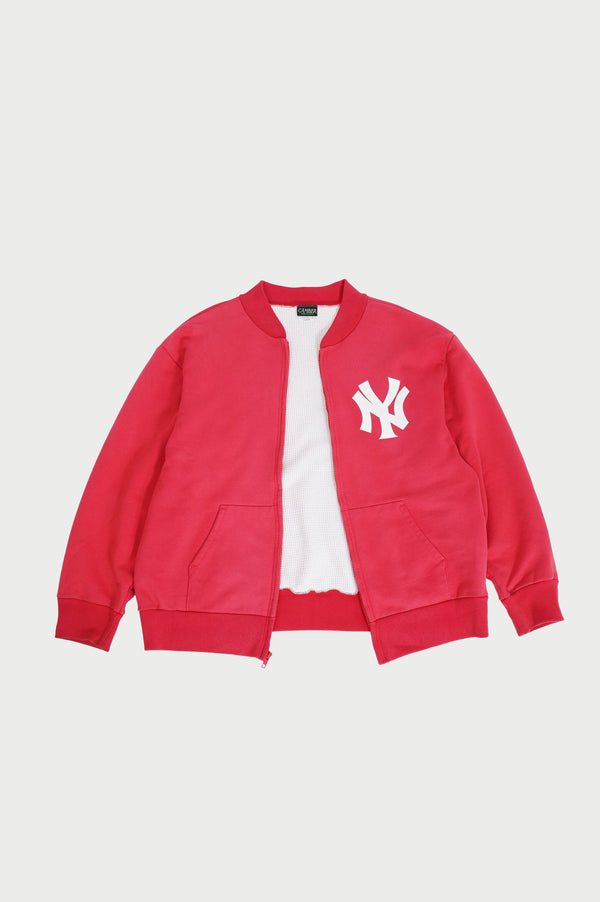90's "CAMBER" -"NEW YORK YANKEES" Thermal Liner Sweat Studium Jacket-