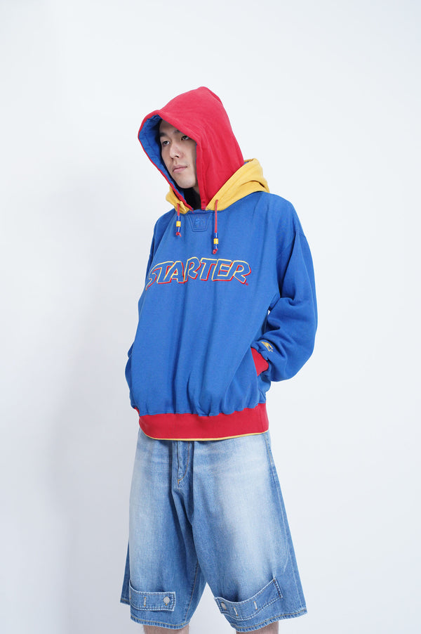 90's "STARTER" -Layered Sweat Hoodie-