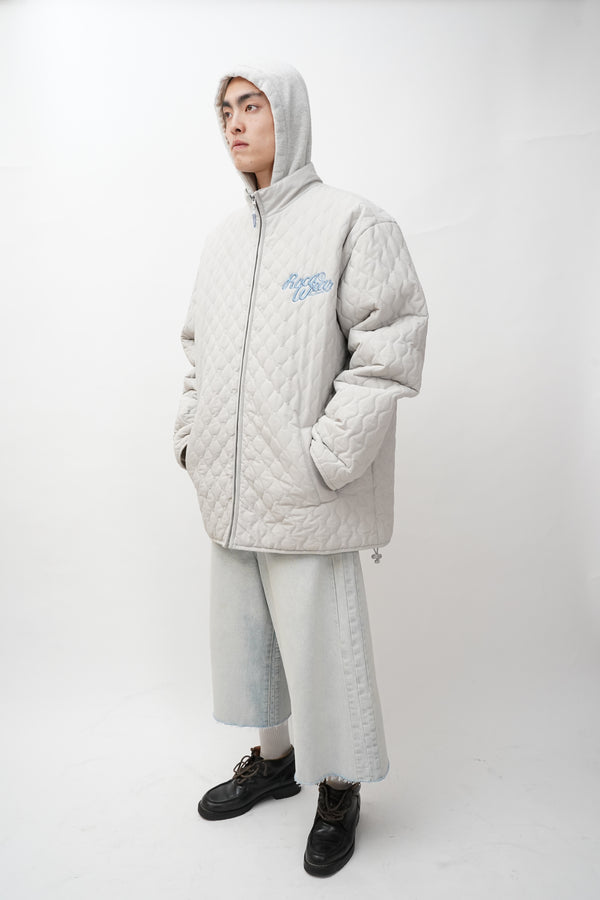 "ROCAWEAR" -Logo Embroidery Quilting Jacket-