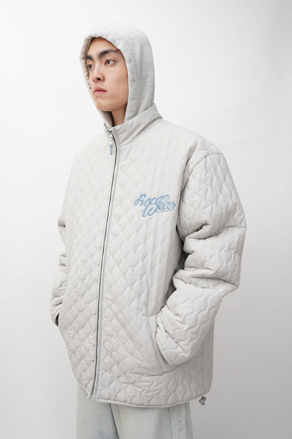 "ROCAWEAR" -Logo Embroidery Quilting Jacket-